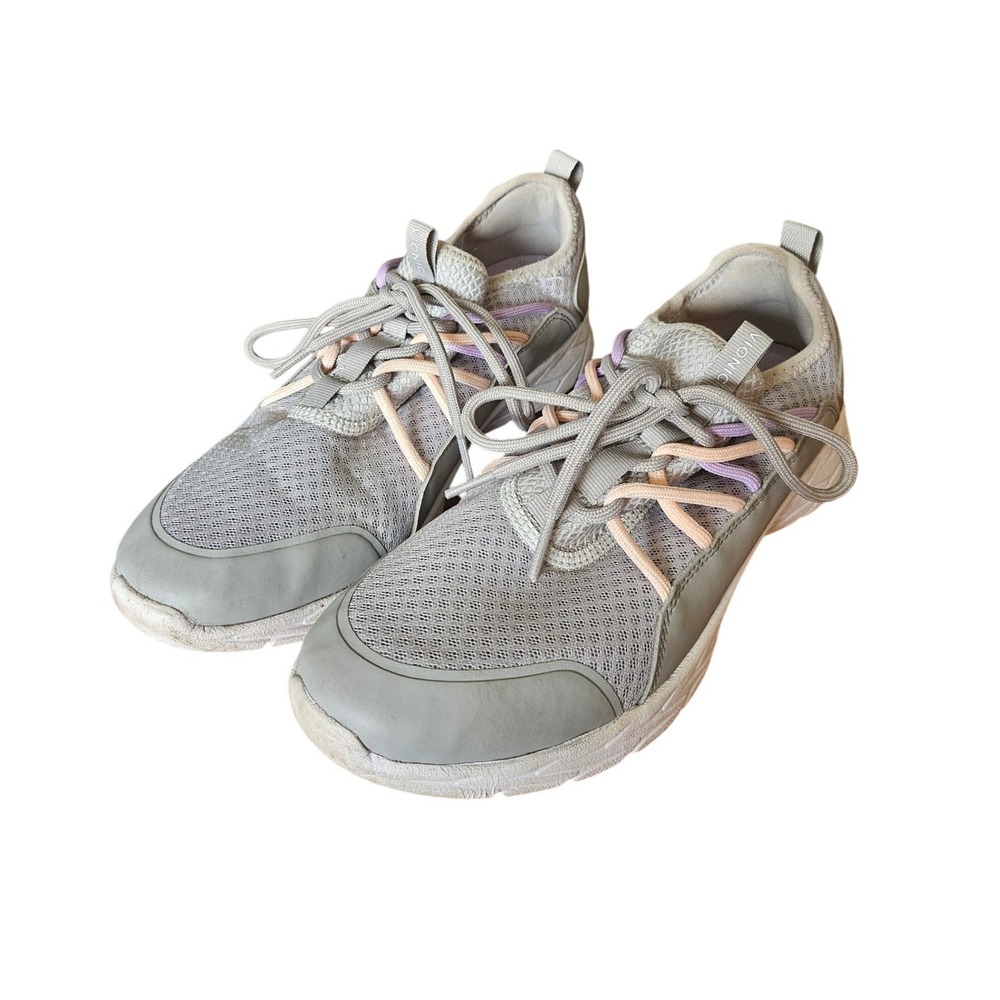 Vionic Zeliya Gray Walking Sneakers Arch Support Women's 9.5 Athleisure Gym Shoe
